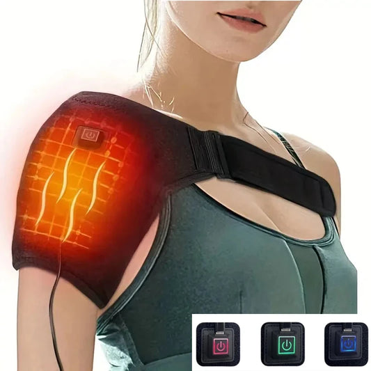 Shoulder Pain Relief Brace – USB Heated Massage Pad