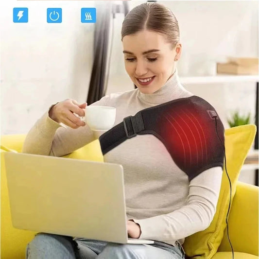 Shoulder Pain Relief Brace – USB Heated Massage Pad